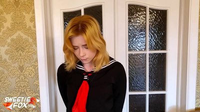 Stepdad acriter punitus Schoolgirl quia malum Schooling - spanked et Mouthfucked